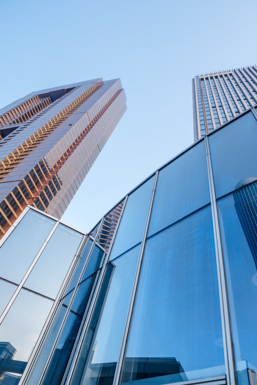 Glass curtain wall facade